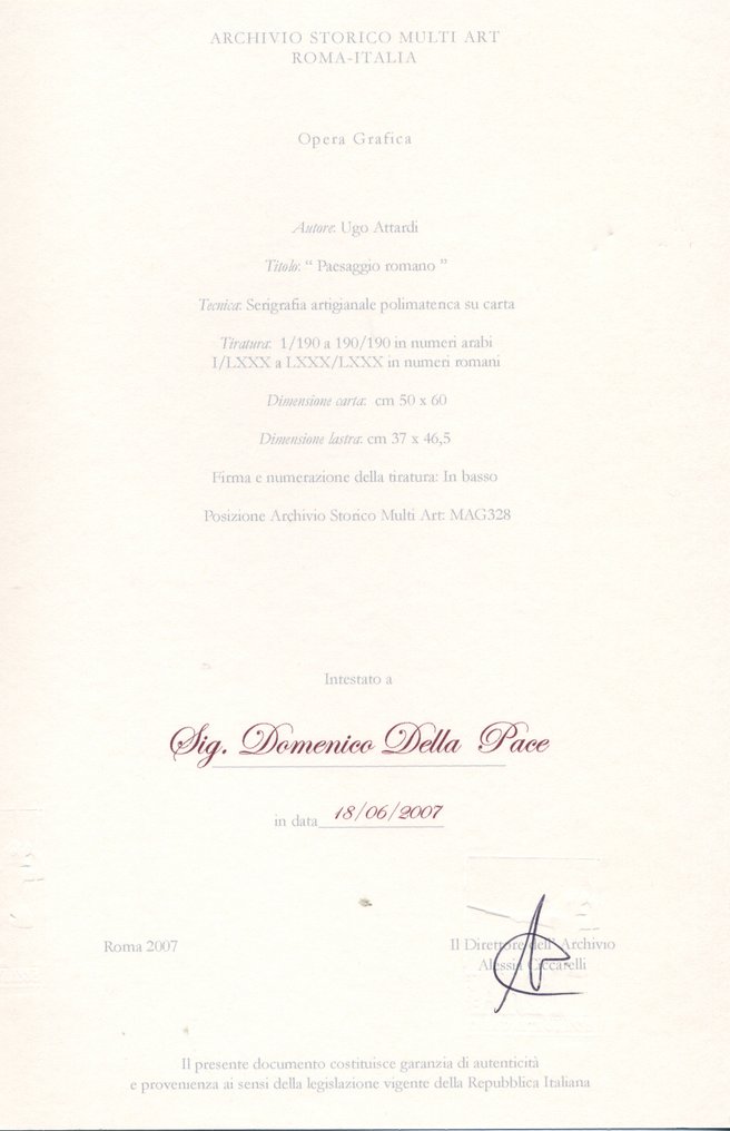 Ugo Attardi (1923-2006) - Paesaggio romano #4.3