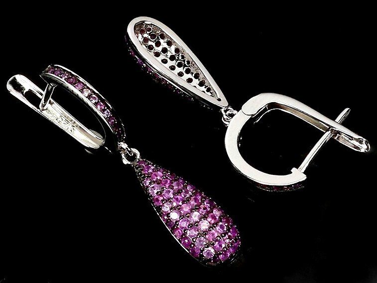 Utan reservationspris - Örhängen Silver - Ruby #3.2