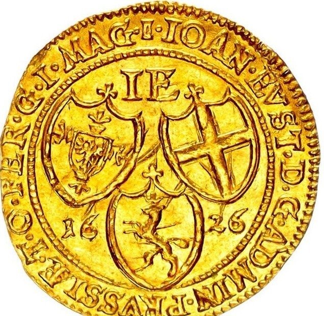 Tyskland, Den tyske orden. Johann Eustach von Westernach 1625-1627. Dukat 1626 Nürnberg. Von großer Seltenheit #1.0