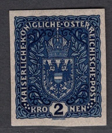 Austria - Austria 1916, 200 U, imperforate, MNH, superb condition! #1.0