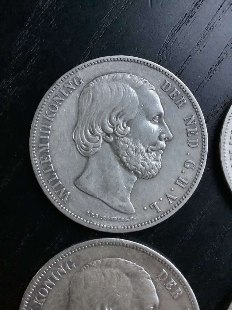 荷兰. 威廉三世. 2 1/2 Gulden 1850-1854  (没有保留价) #1.0