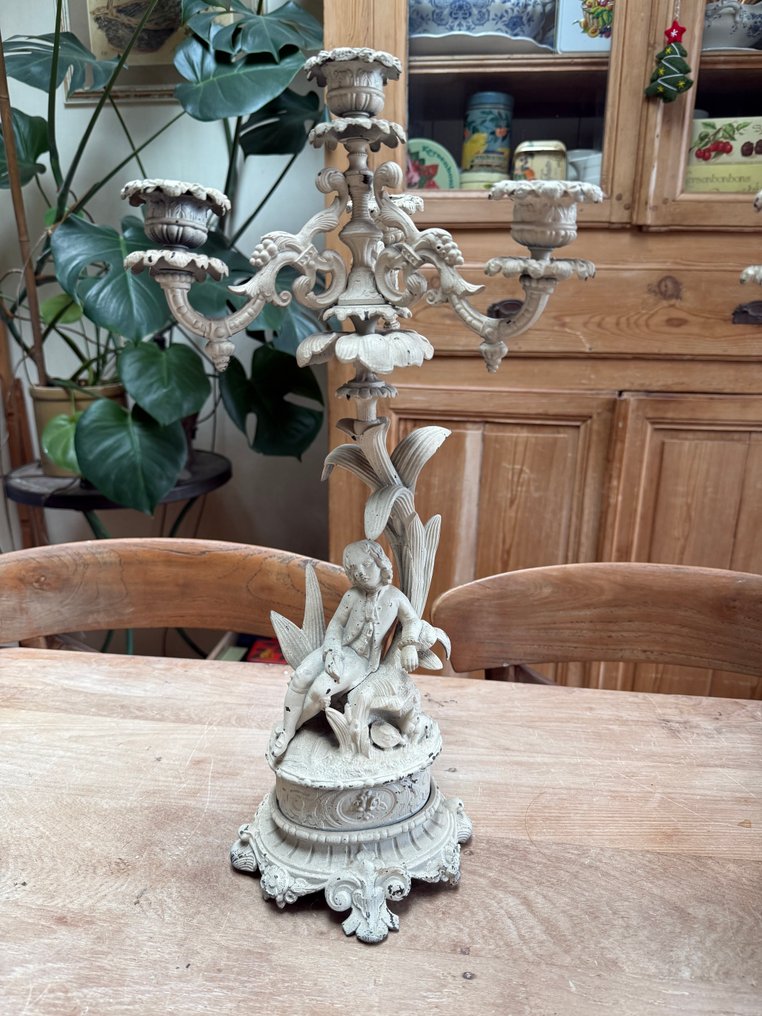 D.G. - 烛台 男人和女人 (2) - 铸铁 - Louis XV 桥式烛台 #1.0