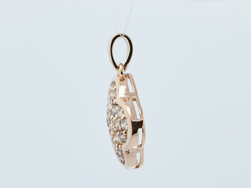 Sans prix de réserve - Pendentif - 14 carats Or jaune - 0.42ct. tw. Diamant (Couleur naturelle) #4.3