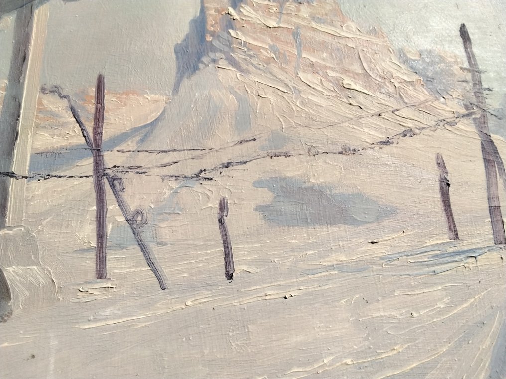 Guido Pini (XIX-XX) - Dolomiten im Schnee #3.2