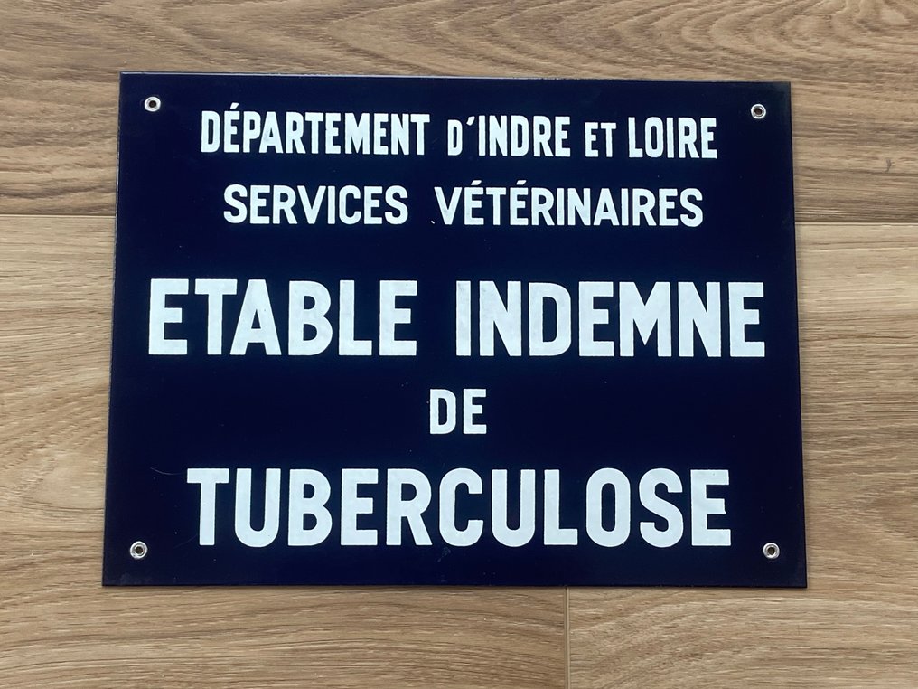 Étable Indemne De Tuberculose - Plaque - Enamel #1.0