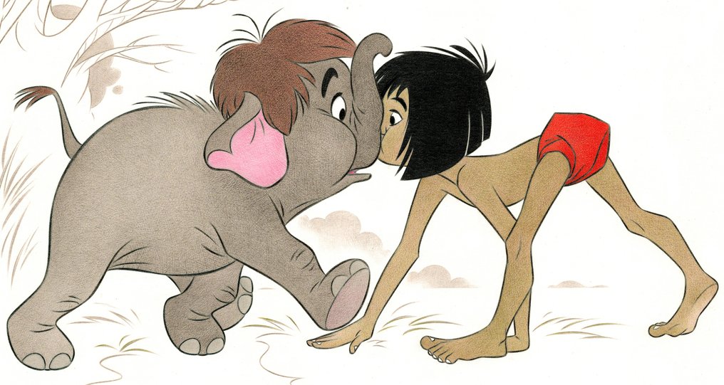 Jaume Esteve - Mowgli & Hathi Jr. [Het Jungle Boek, 1967] - Hand-Signed #3.2