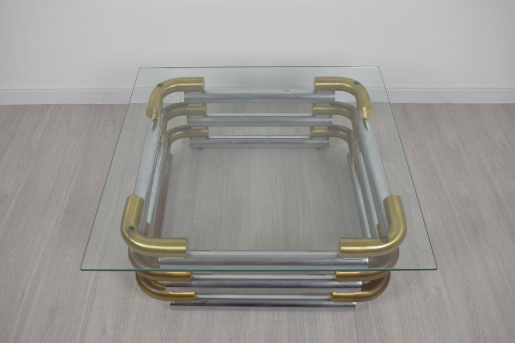 Sofabord - Stål, Messing, Glas #4.3