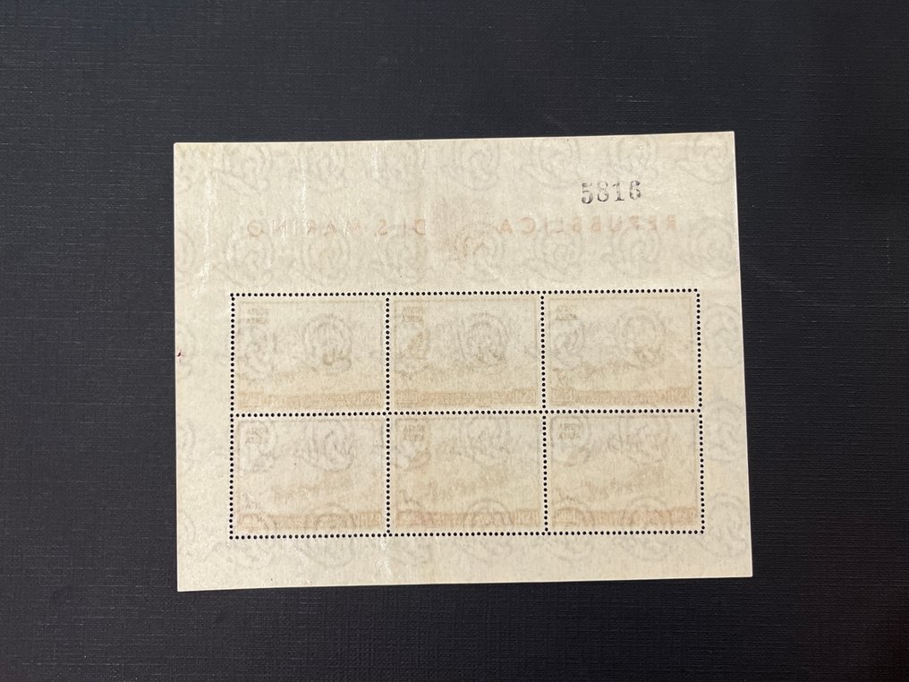 圣玛利诺 1951 - 圣马力诺票据，PA L. 300，新票，带完整橡皮。 - Sassone N. 10 #1.0