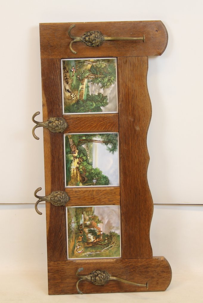 Knagerække - Træ, Keramik, Messing #2.1