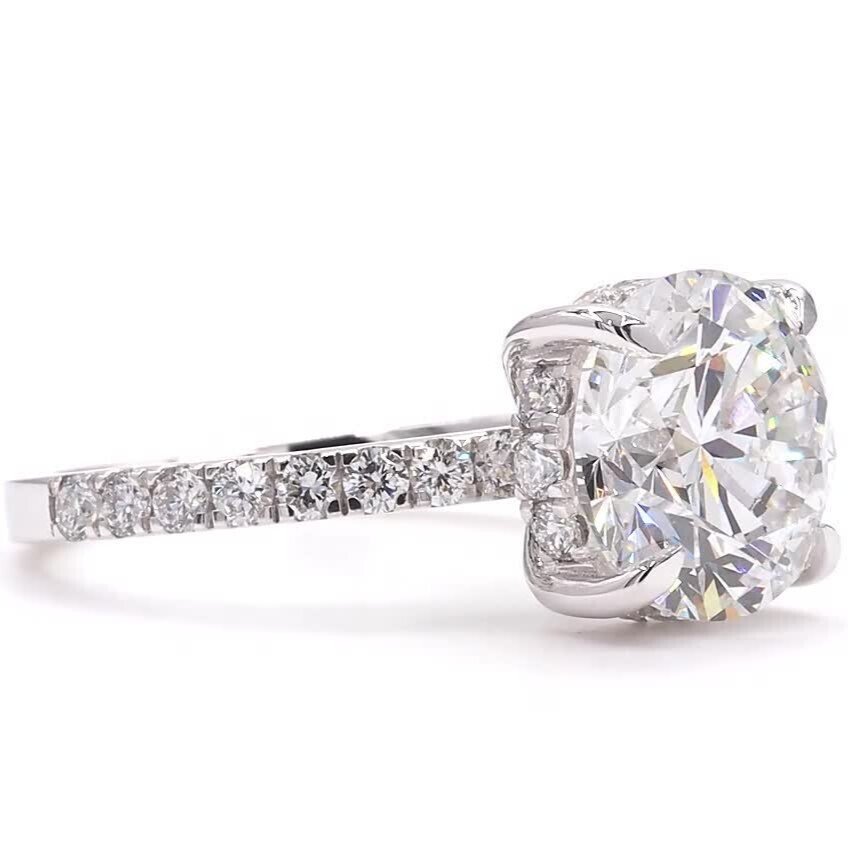 戒指 - 18K包金 白金 -  3.60ct. tw. 钻石 (实验室培育) - 钻石 - E, VVS2 #4.3