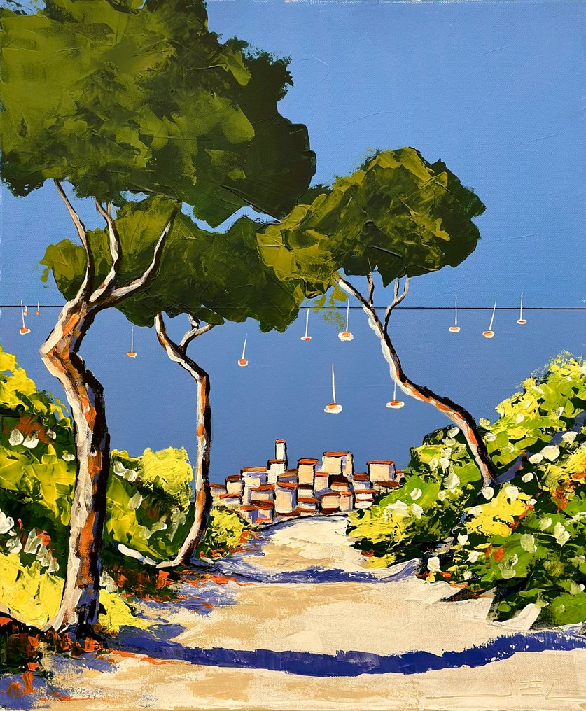 Jiel - Petit sentier ensoleillé en bord de Méditerranée, menant au village. #1.0