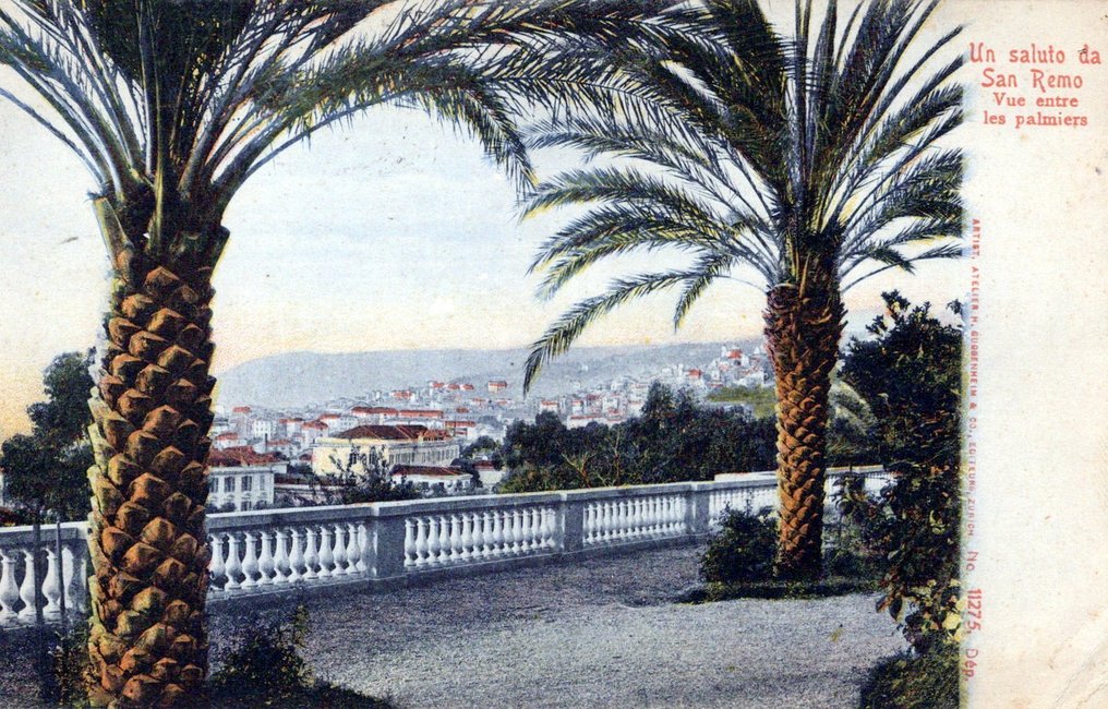 意大利 - 城市和景观, 海事, Giardini - San Remo - 明信片 (273) - 1906-1931 #4.3