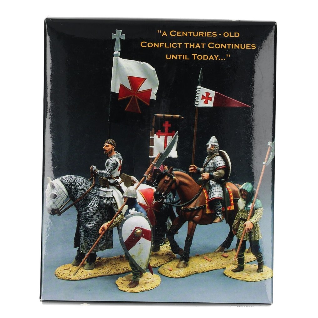King & Country - Crusaders & Saracens - Templars - Φιγούρα - MK066 “Mounted Templar with Banner” - Λευκό μέταλλο #2.1