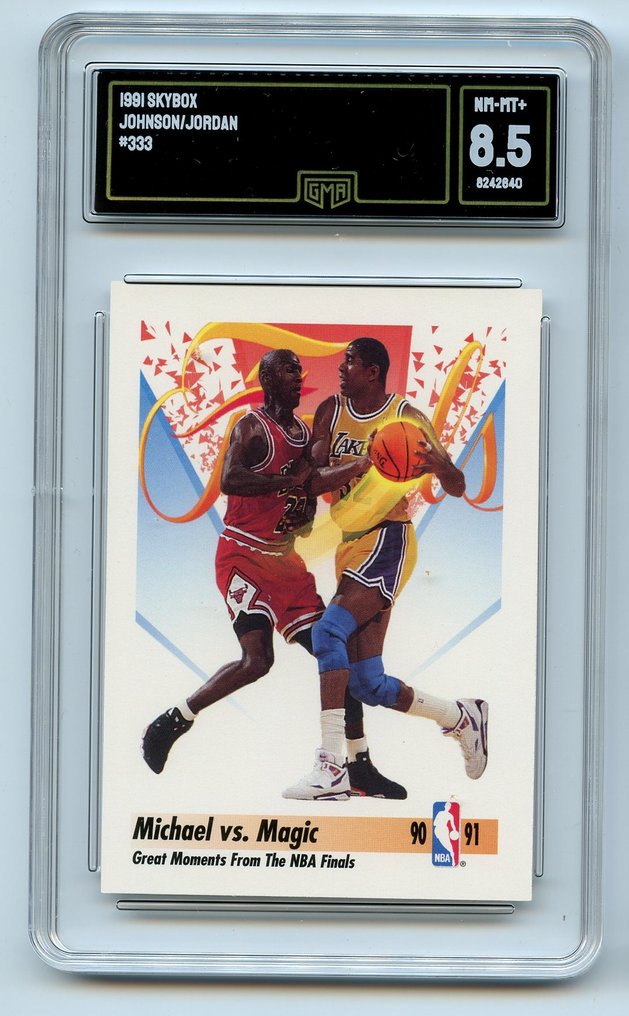 Skybox Lot - 1990 GMA 8.5 & 1991 Michael Jordan vs Magic Johnson GMA 8.5 Michael Jordan - 2 Card - Near Mint (NM) #3.2