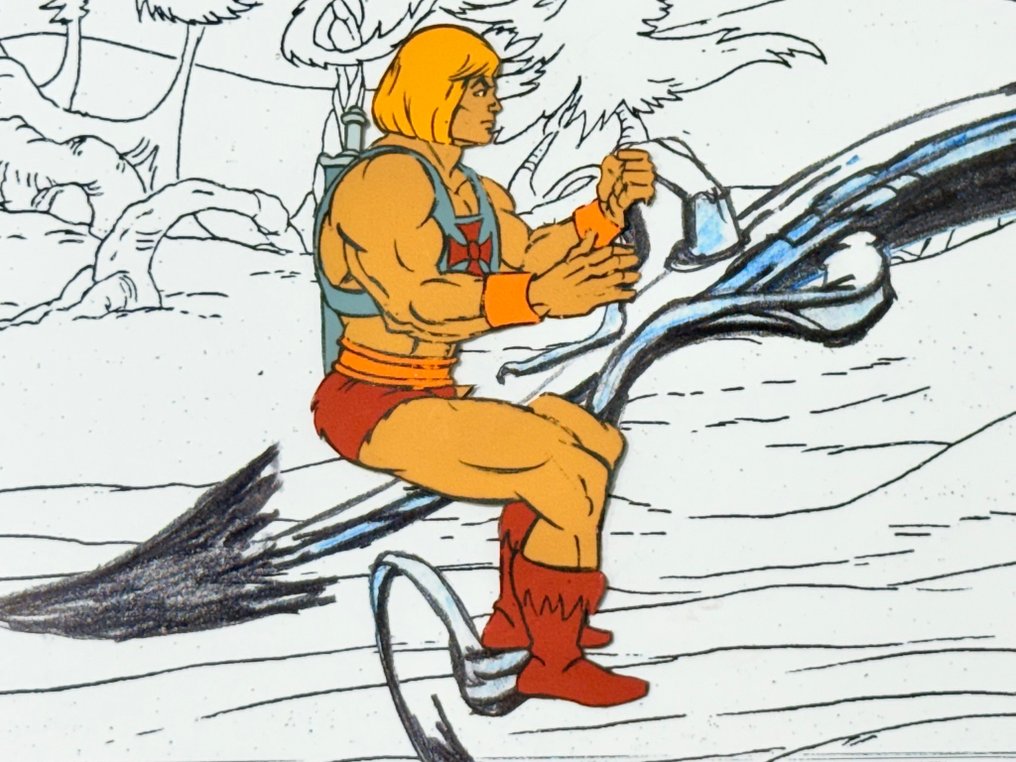 Filmation - Original animation cel of He-Man, with printed background - He-Man and the Masters of the Universe (1983) #1.0