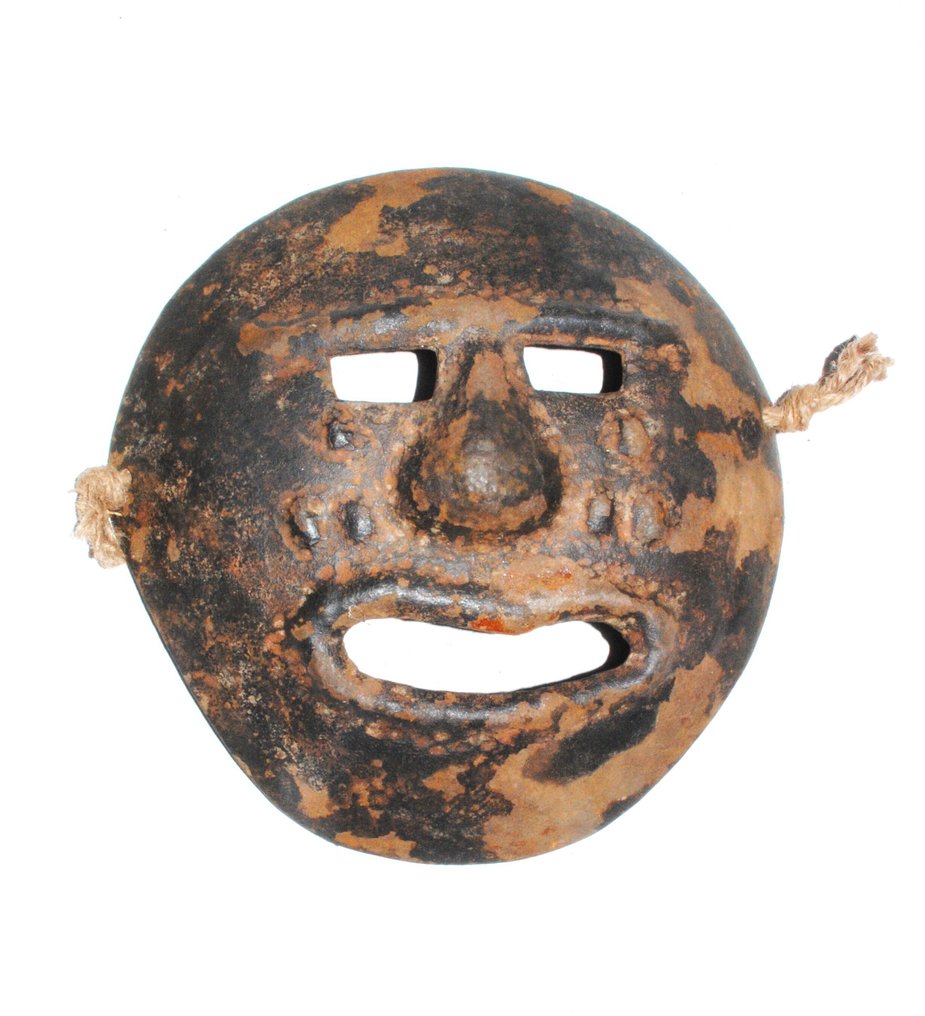 Máscara de ferro xamã Magar 22 cm com lágrimas - Nepal (Sem preço de reserva) #1.0