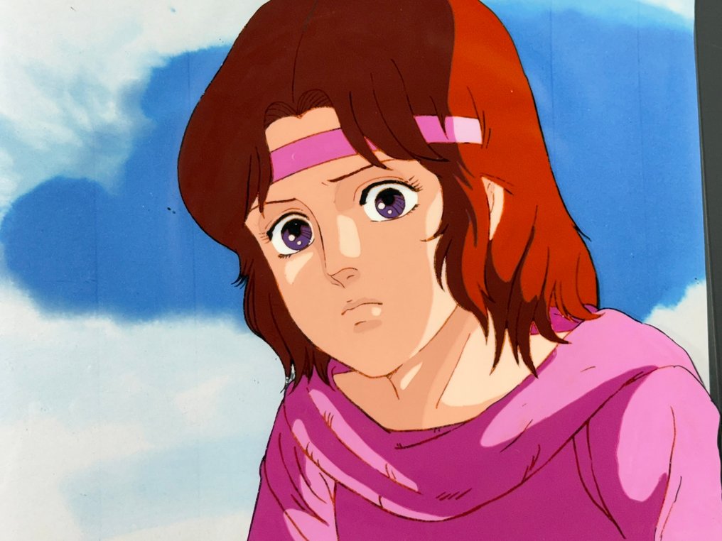 Toei Animation - Originalanimationscel av Lin (Rin), med kopierad bakgrund - First of the North Star (1984/87) #1.0
