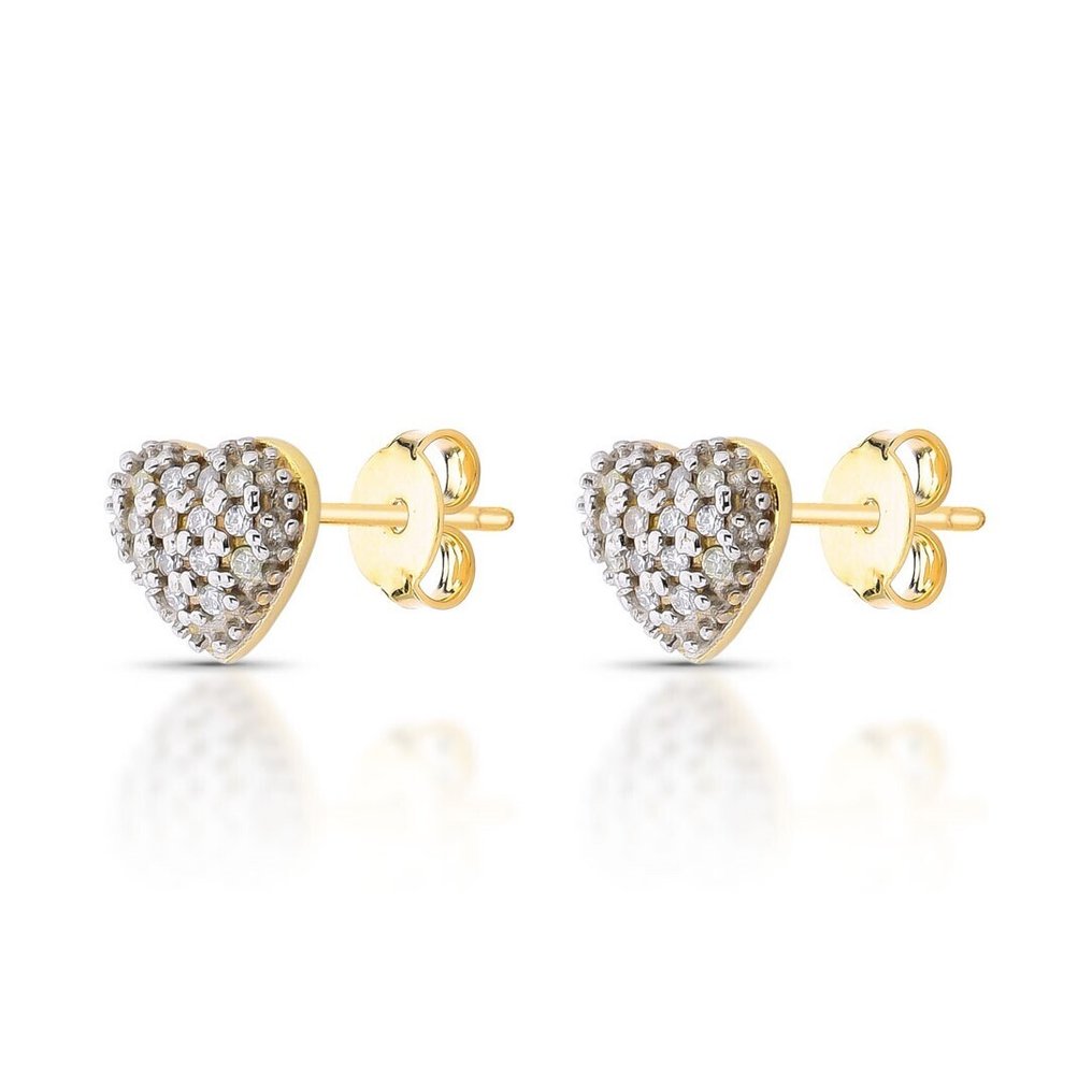 Boucles d'oreilles - 14 carats Or jaune -  0.42ct. tw. Diamant (Naturelle)  - 802783 #1.0