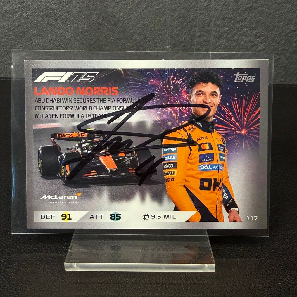 麥拿侖車隊 - Topps Hero 117 Norris Abu Dhabi GP Signed - Lando Norris - 2025 - 交易卡  #4.3