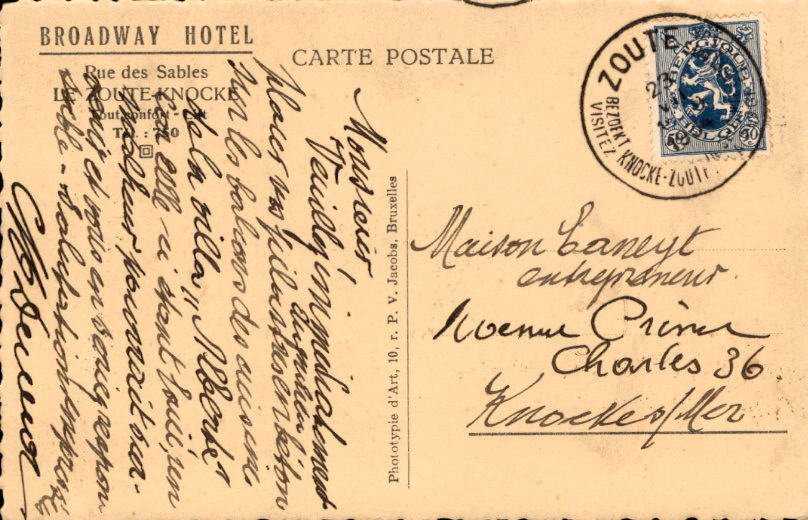 Βέλγιο - Δήμος Knokke-Heist - Καρτ-ποστάλ (122) - 1900-1960 #1.0