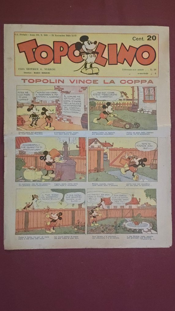 Topolino Giornale #100 - originale  Nerbini - 1 Comic - EO #1.0