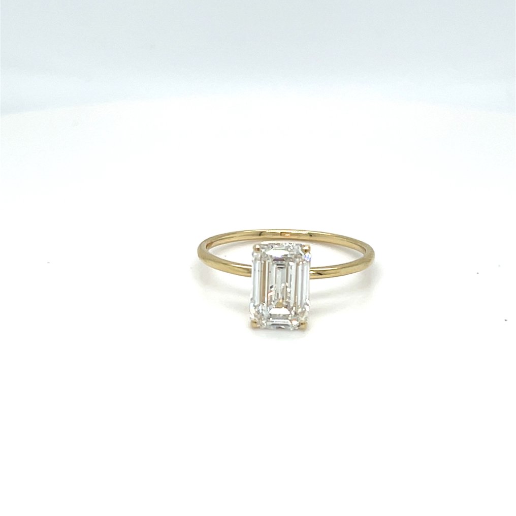 沒有保留價 - 戒指 - 14 克拉 黃金 -  1.00ct. tw. 鉆石 (實驗室培育) #1.0