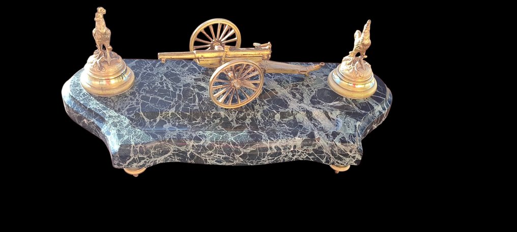 Henry Fugere - 墨水池 - 大理石, 青铜（镀金/镀银/涂漆/冷水涂漆） #1.0