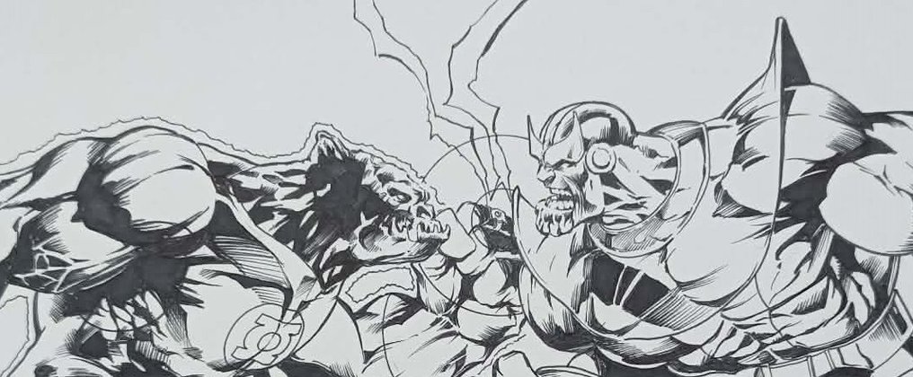 MC Wyman - 1 Original drawing - Thanos - Thanos vs Kilowog - 2011 #4.3