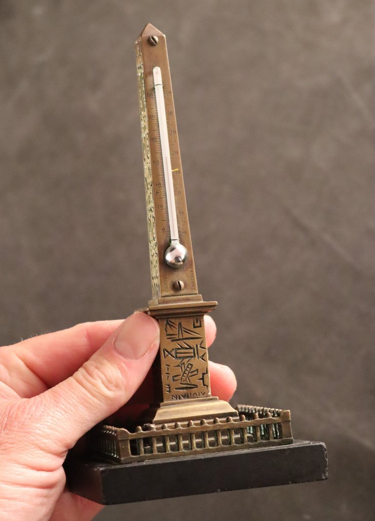  Pillar - Grand tour obelisk met thermometer - 1850-1900  #4.3