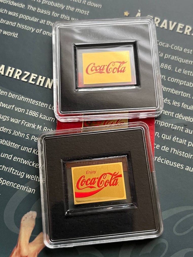 Csád. 3000 Francs 2022 - Coca Cola- .999 gold (2 pieces) + Album  (Nincs minimálár) #3.2