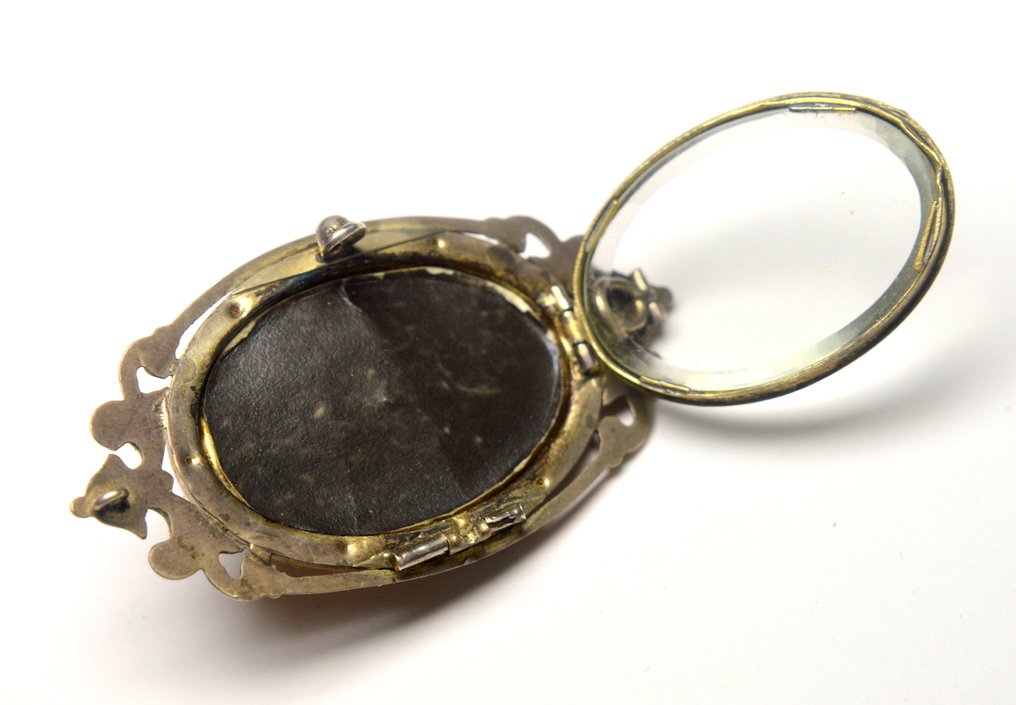 Zonder minimumprijs - Hanger 9 kt. goud gevuld, zilver Parel - Medaillon #4.3