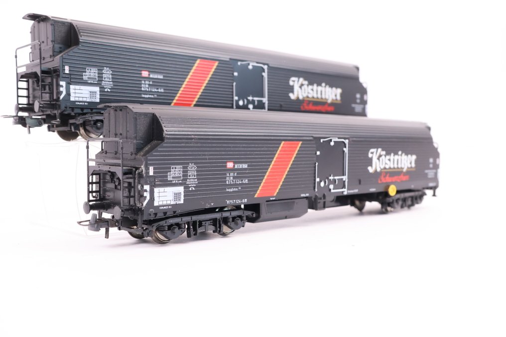 Sachsenmodelle H0轨 - 模型火车货运车厢 (2) - 封闭式货车 Lagghms 'Köstritzer' - DB #1.0