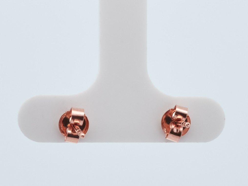 沒有保留價 - 耳環 - 14 克拉 玫瑰金 -  0.52ct. tw. 鉆石 (經顏色處理) #3.2