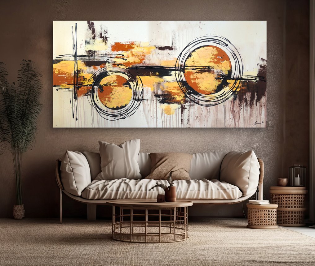 Monika Spiewak - Abstract - Oil Painting Stretched On The Frame - XXL - Ready To Hang - 1/1 Unique Piece #1.0