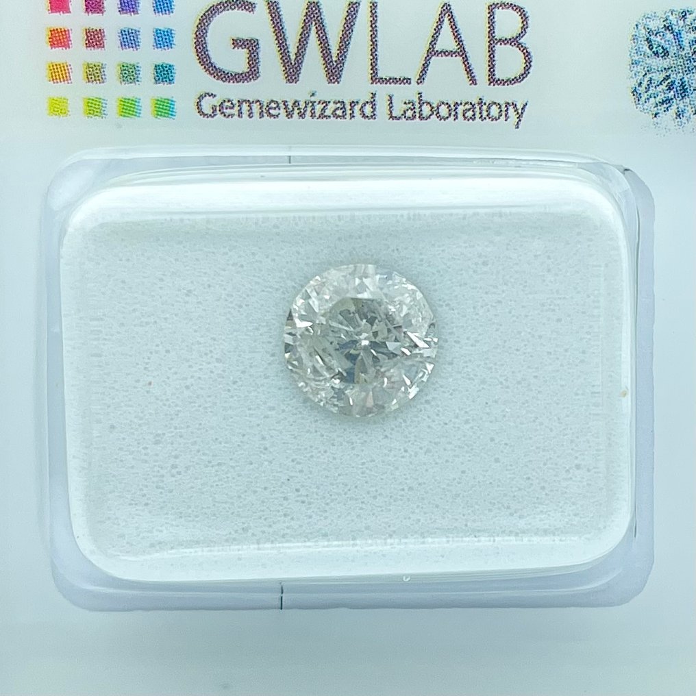 No reserve price - 1 pcs Diamond  (Natural)  - 1.04 ct - Round - I - I1 - Gemewizard Gemological Laboratory (GWLab) #1.0