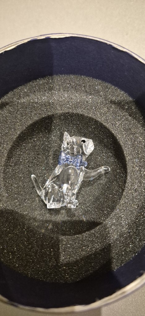 Swarovski - Αγαλματίδιο - Kitten With blue Collar - 5465837 - Box + Certificate - Κρύσταλλο #3.2
