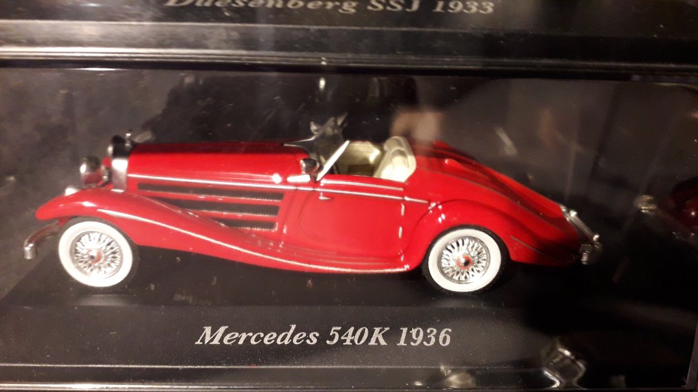 1:43 - Model car  (7) - Duesenberg SSJ 1933; Bugatti Royale Esders 1927; Hispano Suiza H6C 1934; Mercedes 540K 1936; Alfa #4.3