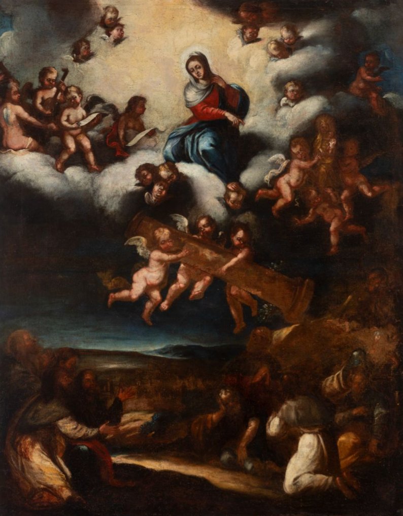 Pedro Aibar Jiménez (1630-1707), Círculo de - Coronación de la Virgen y aparición de la Virgen del Pilar #1.0