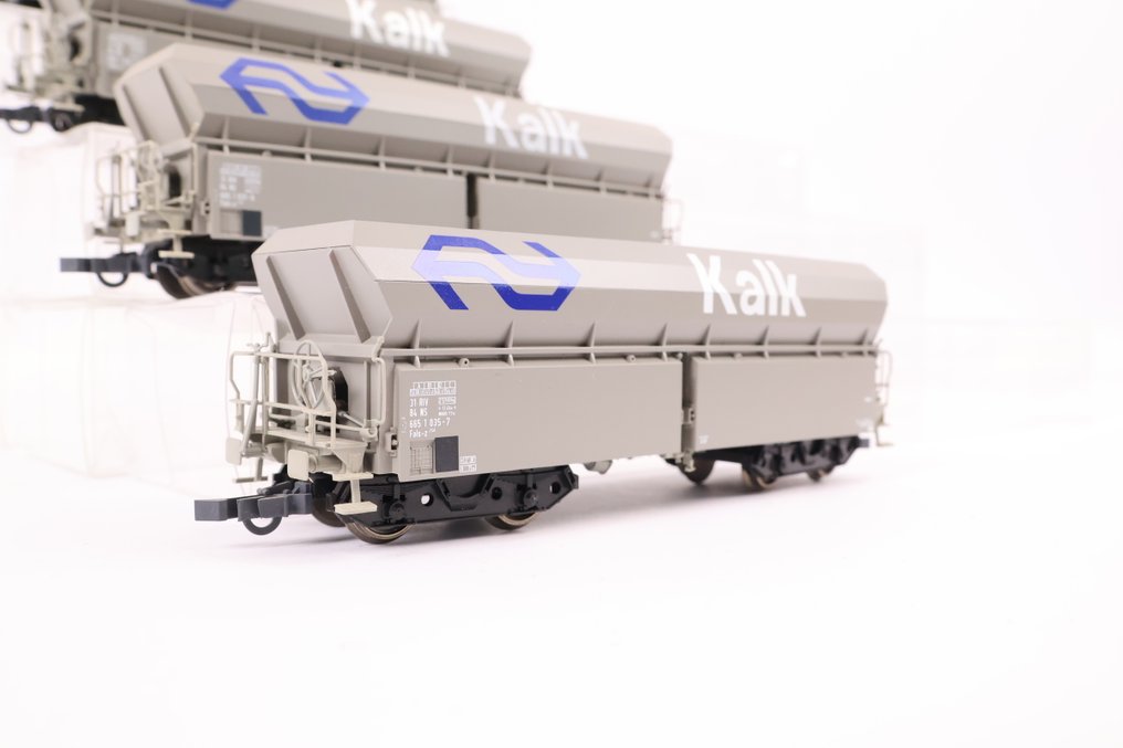 Roco H0 - Model train freight carriage (4) - Four lime wagons - NS #1.0