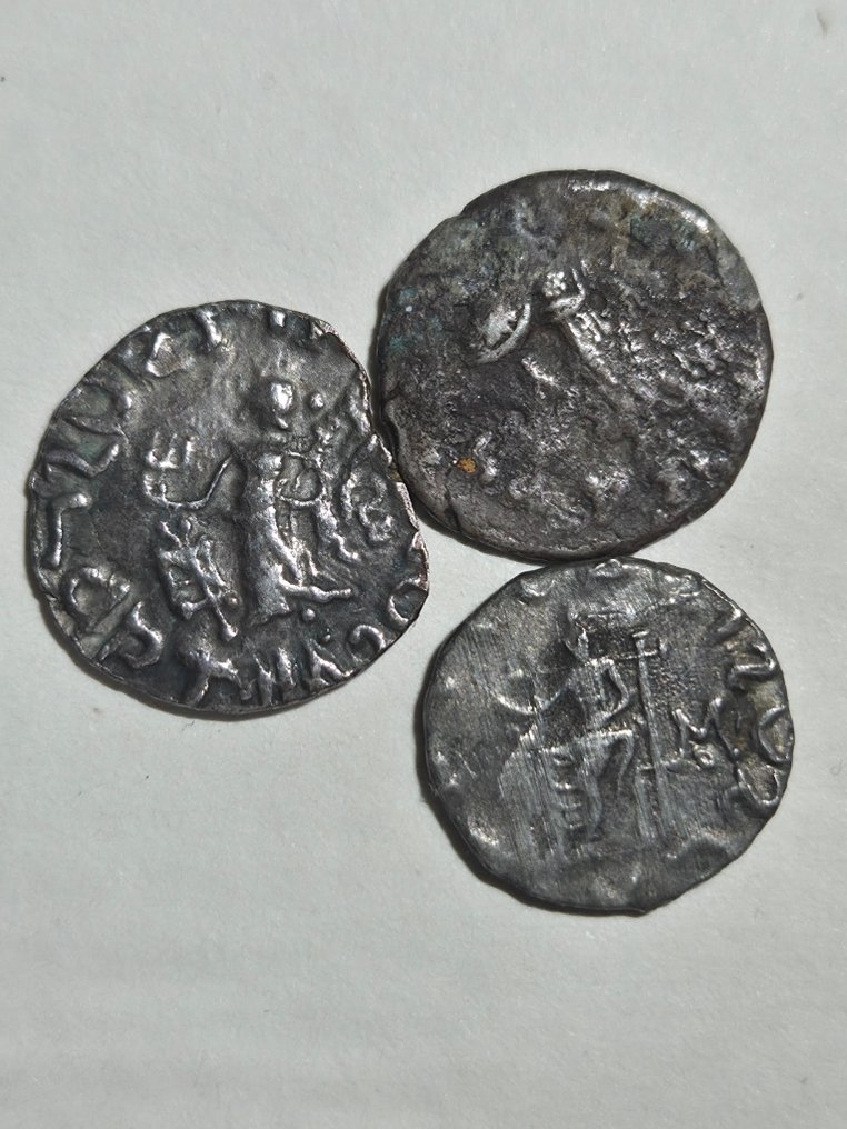 Baktrien Lot of 3 AR Drachms 2th-1th century BC (Ingen mindstepris) #1.0