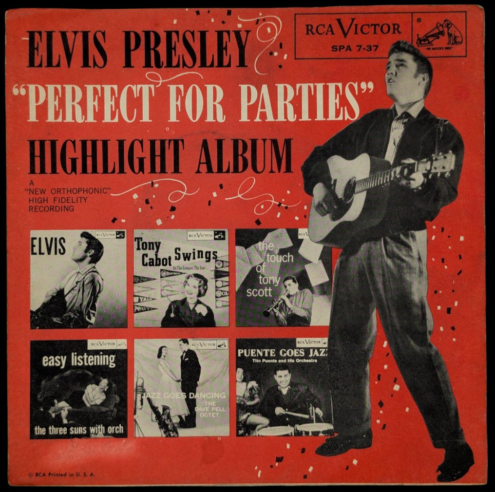 艾維斯·普里斯萊/貓王 - Perfect for Parties Highlight Album - 黑膠唱片 - Promo 唱片 - 1956 #1.0