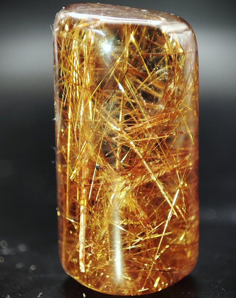 Beautiful Very Rare Natural Gold Rutilated Quartz Crystal Specimen - Free Shipping- 3.02 g #1.0