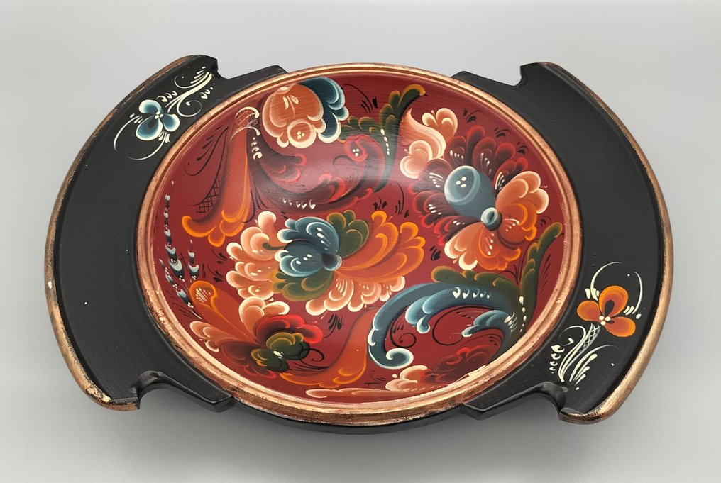 Kirsten Runnekås - Μπολ - Ξύλο - Ροσεμάλινγκ 'πιάτο μπύρας'. #1.0