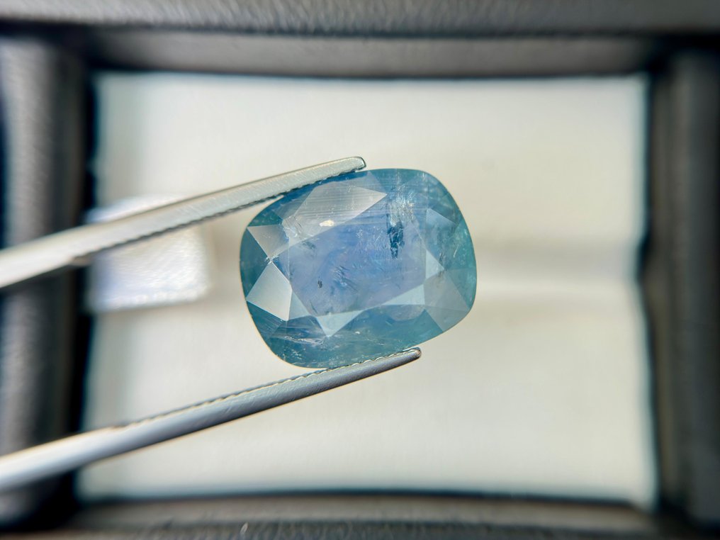 没有保留价 蓝色 蓝宝石  - 16.43 ct - 莲花宝石实验室 - 缅甸蓝 - 非加热 #4.3