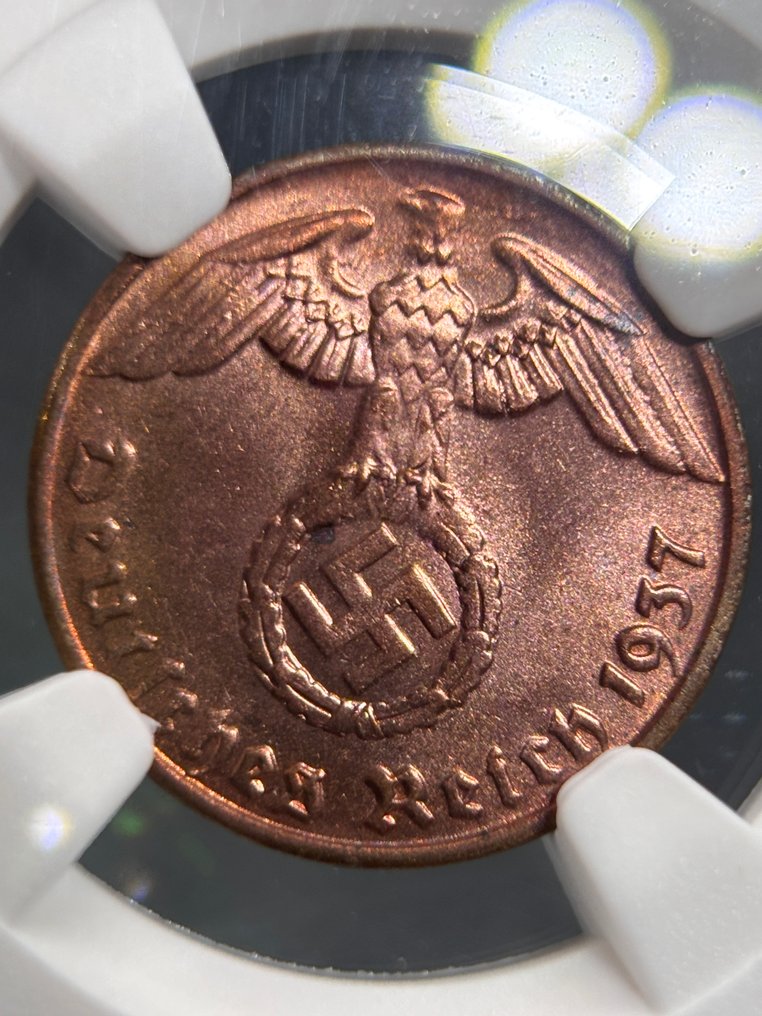Germany, Third Reich 1 Reichspfennig 1937A NGC MS63RB  (χωρίς τιμή ασφαλείας) #1.0