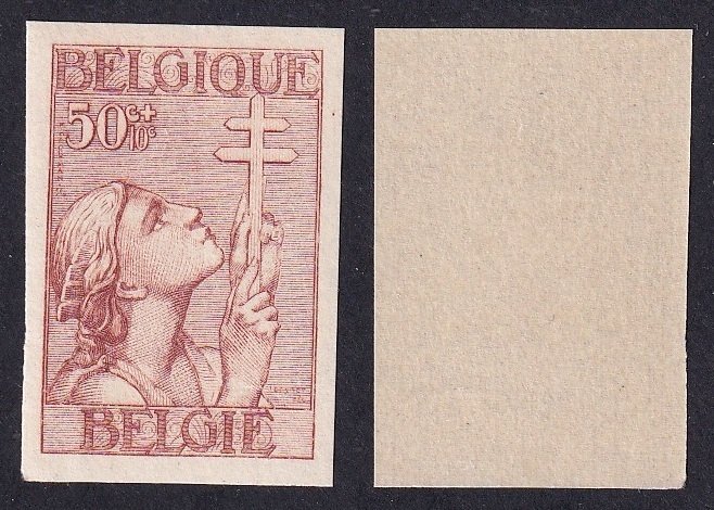 Belgien 1932 - Sjælden fuld serie af tuberkulosebekæmpelse 'Kruis van Lotharingen' - sjælden - oplag 200 stk - OBP 377/83 #2.1