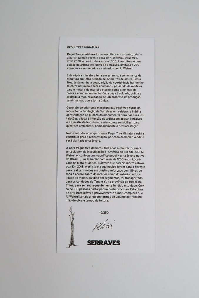 Ai Weiwei (1957) - Γλυπτό, Pequi Tree Miniature - 32 cm - Κασσίτερος - 2021 #3.2