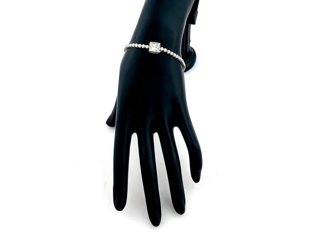 Βραχιόλι - 14 καράτια Λευκός χρυσός -  3.01ct. tw. Διαμάντι (Εργαστηριακής καλλιέργειας) - Διαμάντι #1.0