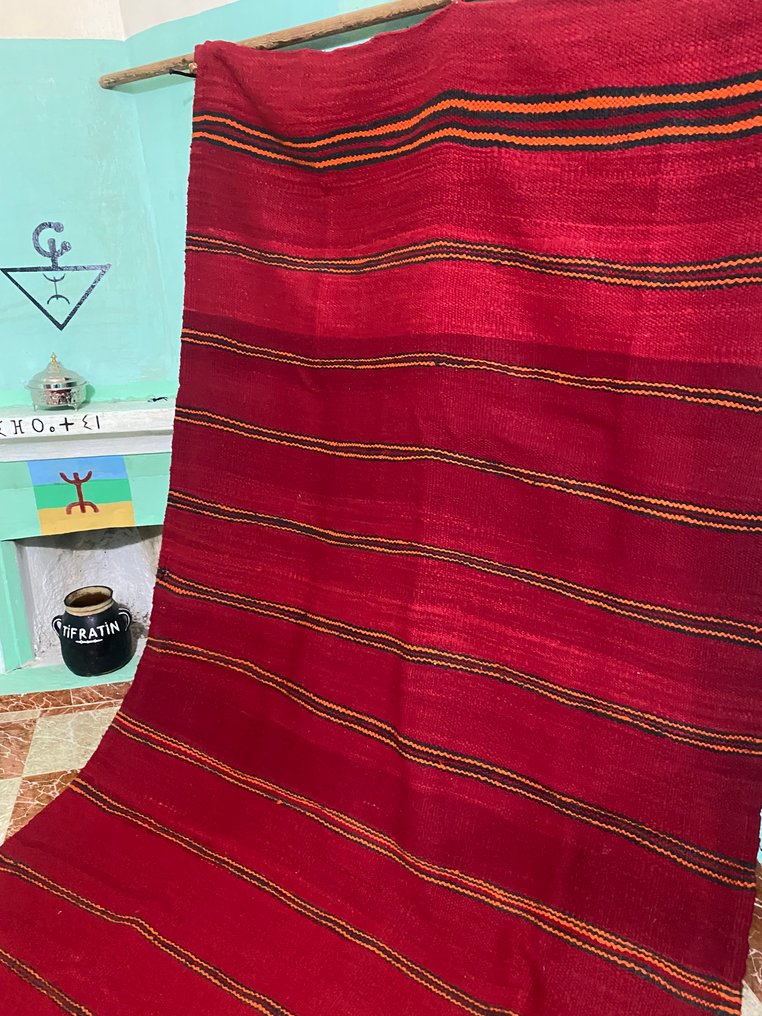 Χαλί - 343 cm - 183 cm - Κόκκινο μαροκινό χαλί. #3.2