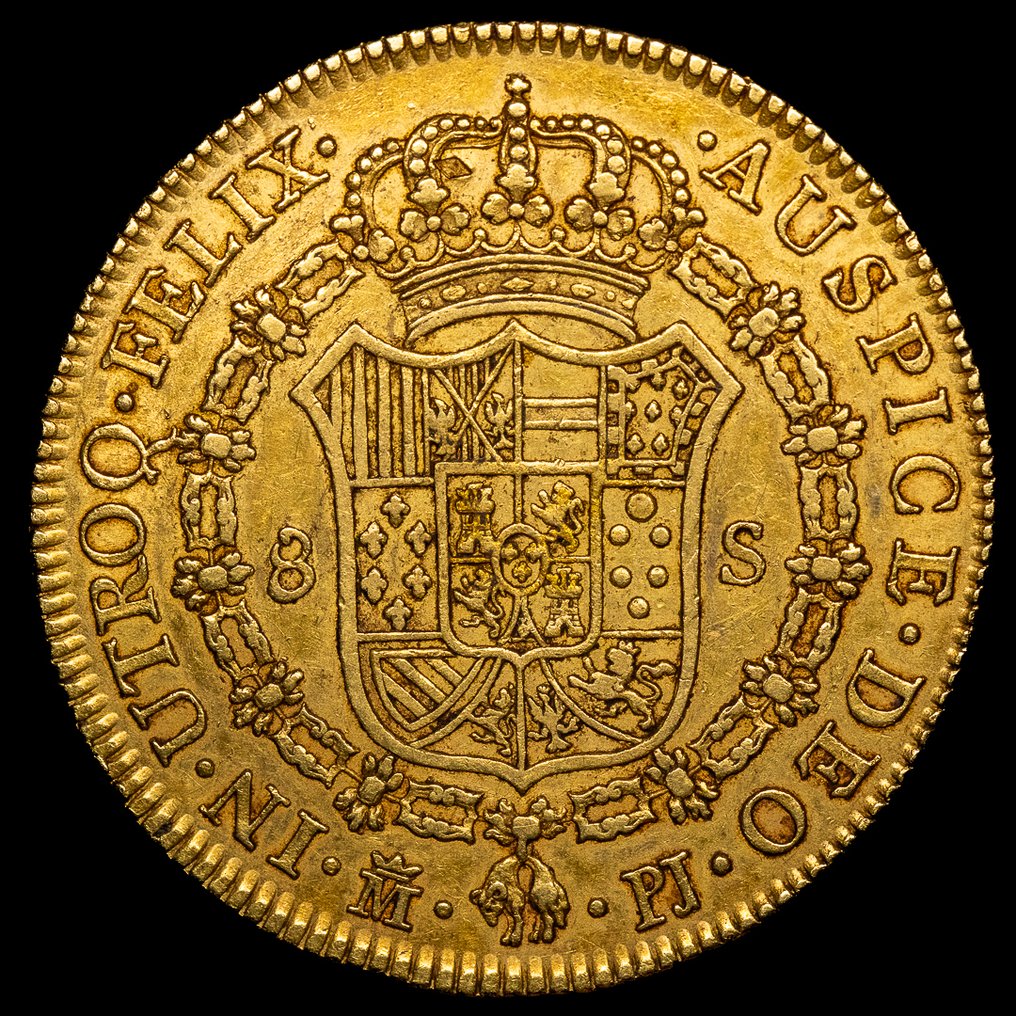 Spain. Carlos III. 8 Escudos 1772 - Madrid PJ #1.0